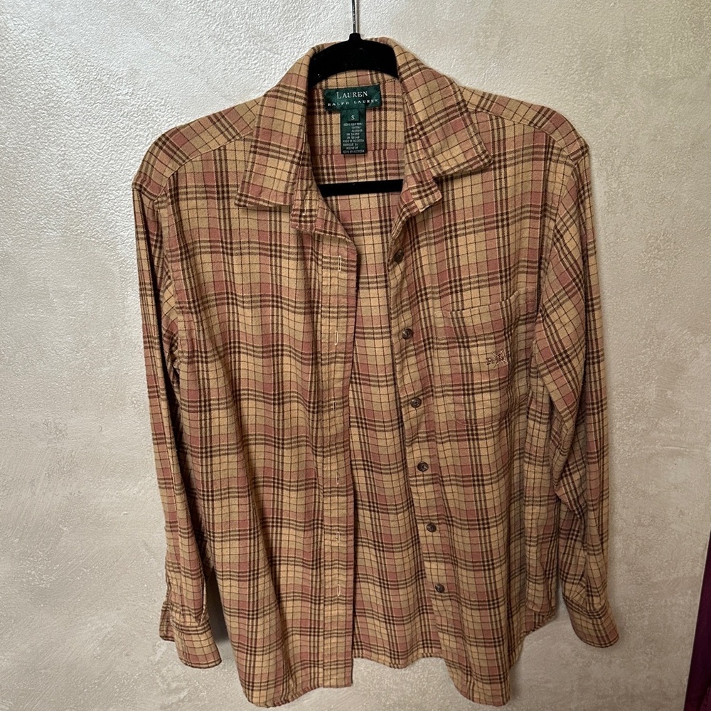VINTAGE Lauren Ralph Lauren Flannel sz small.